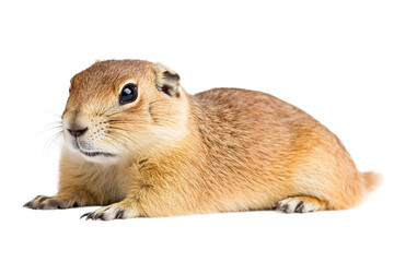 Fototapeta premium Prairie dog side view illustration isolated on transparent background