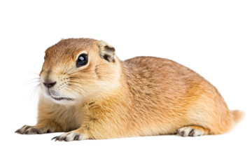 Prairie dog side view illustration isolated on transparent background