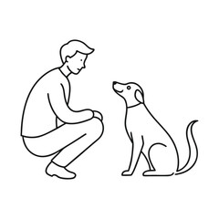 Continuous Line Art of a Man Playing with a Ball