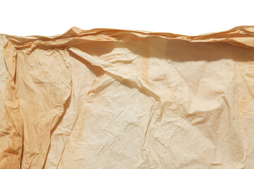 Crinkled, aged paper texture with warm brown tones, displaying folds and subtle shadows.