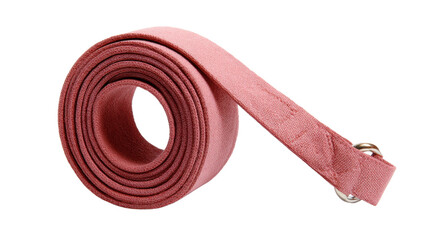 Yoga strap adjustable on white background
