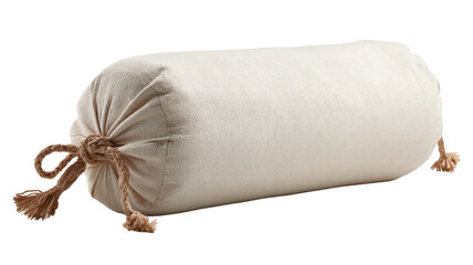 Yoga bolster pillow on white background