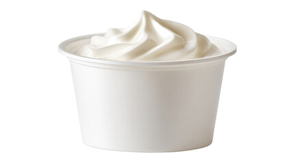 ice cream Yogurt cup on white background