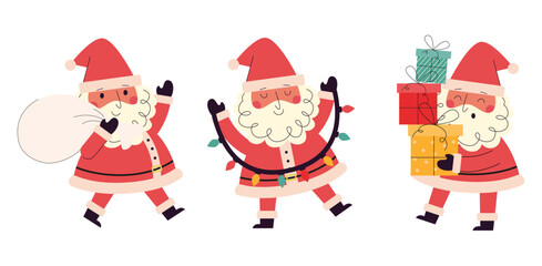 Fototapeta premium Vector santa claus