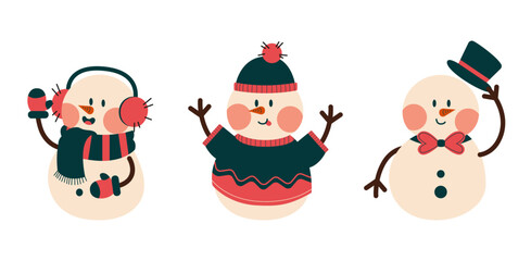 Vector snowman