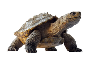 Snapping turtle wildlife animal isolated on transparent background