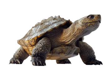 Snapping turtle wildlife animal isolated on transparent background