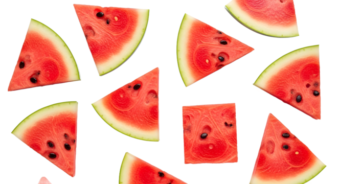 Top View Watermelon Slices Arrangement, Food, Studio, Isolated, data(64)_transparent.png Concept