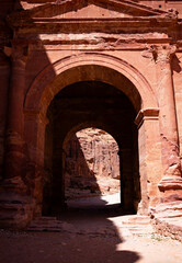 Fototapeta premium Light and Shadow at Petra Archway, Jordan