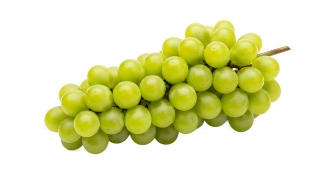 Cluster of Fresh Green Grapes, Food Still Life, Studio, Isolated, White Background, data(76)_transparent.png Concept