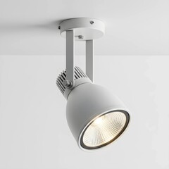 Architectural Accent Light  Matte White Spotlight with Textured Reflector