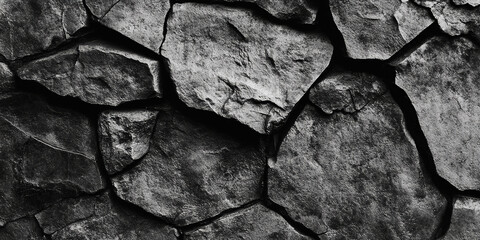 Black stone texture with cracks and shading