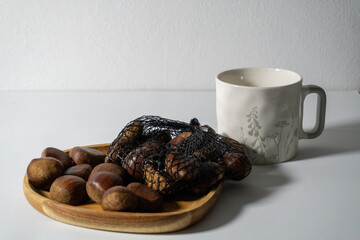 Chestnuts Autumn Harvest – Rustic Still Life and Seasonal Food Concept