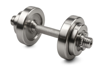 Fototapeta premium Metal adjustable dumbbell with weight plates