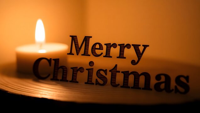 Merry Christmas Candle: Festive Decor & Warm Lighting for a Cozy Winter Holiday Celebration