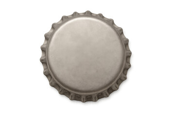 Bottle cap metal lid top view transparent background