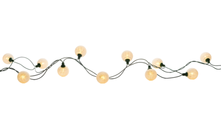Elegant string lights glowing warmly, perfect for holiday or party decorations