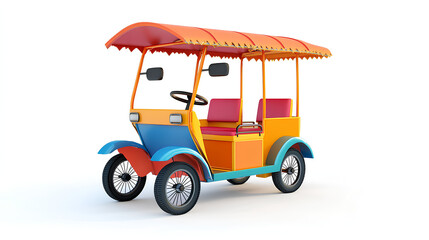 classic mini car with beautiful colors