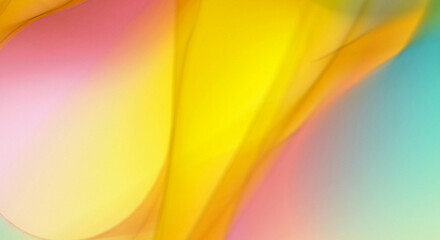 abstract background with smooth lines in yellow, orange and green colors