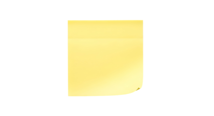 Bright yellow sticky note ready for your important reminders and ideas