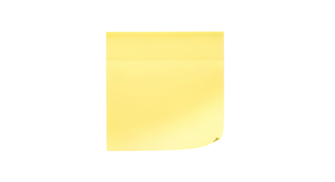 Bright yellow sticky note ready for your important reminders and ideas