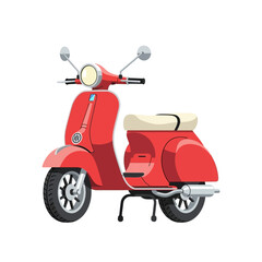 Red Scooter Vintage Transportation