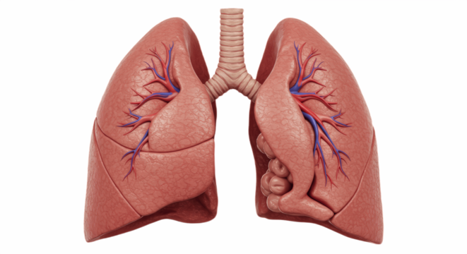 Lungs isolated on white background