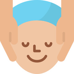 Close Up Of Person Receiving Facial Massage Wiackground Flat Design