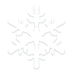 White glowing snowflake with transparent background
