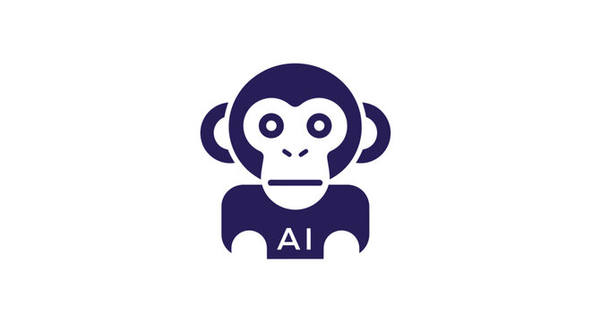 Dark blue monkey icon with "AI" text
