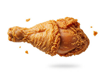Crispy fried chicken drumstick craving, golden brown perfection for fast food ads and delicious meal promotions, tempting comfort food delight