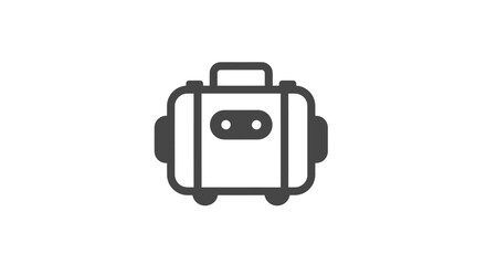 Simple, outlined luggage icon