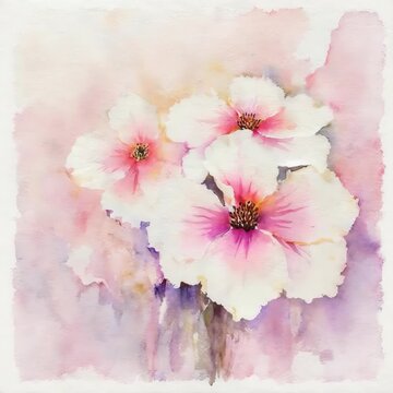 Soft and elegant animated background of watercolor flowers blooming. Gentle pastel colors create a loving atmosphere, perfect for Mother's Day greetings, invitations, or special event videos.