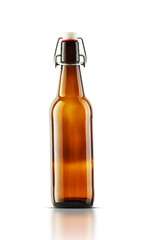 old-fashioned brown beer bottle
