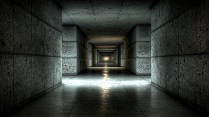 Hope and journey metaphor with light at tunnel end symbolizing breakthrough
