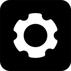 Black Square Vector Icon, simple line vector for UI UX design. Symbol for website and mobile app interface and navigation button