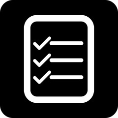 Black Square Icons List Vector, simple line vector for UI UX design. Symbol for website and mobile app interface and navigation button