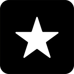 Favorite 2 Black Square Vector Icon, simple line vector for UI UX design. Symbol for website and mobile app interface and navigation button