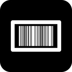 Black Square Barcode Vector Icon, simple line vector for UI UX design. Symbol for website and mobile app interface and navigation button