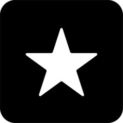 Favorite 2 Black Square Vector Icon, simple line vector for UI UX design. Symbol for website and mobile app interface and navigation button