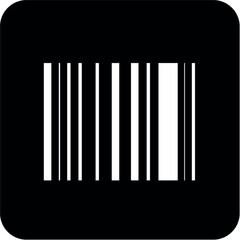 BLACK SQUARE BARCODE ICON VECTOR, simple line vector for UI UX design. Symbol for website and mobile app interface and navigation button