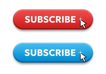 Subscribe Button Icon for YouTube Channel and Social Media Design