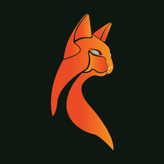 Obraz premium vector illustration of a fox