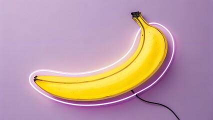 Neon Banana – Pop Art Minimal Concept