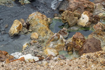 fomaroles near Soufriere at Saint Lucia