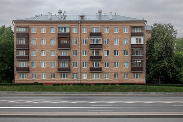 Soviet Khrushchyovka Five-Story Apartment Building, Typical USSR Housing