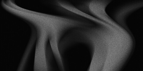 Fototapeta premium premium black web design banner and poster. Abstract illustration with gray waves. Wavy dark background. 