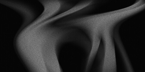 premium black web design banner and poster. Abstract illustration with gray waves. Wavy dark background.