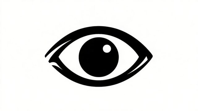 Black Eye Icon on White Background.