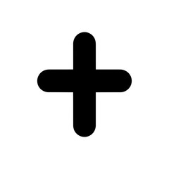 Obraz premium Black plus sign symbol